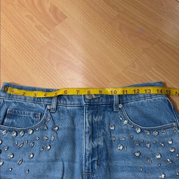 LOFT Light Blue Straight Leg Jeans with Studs - Picture 16 of 16